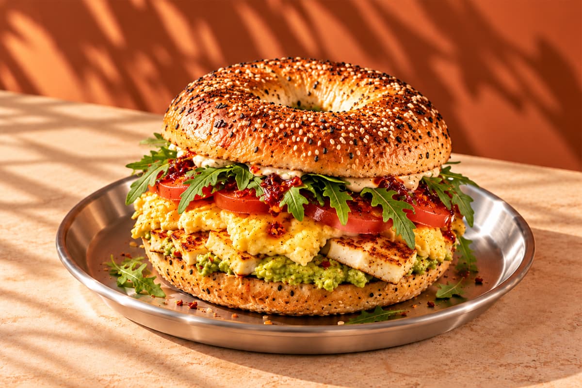 Avocado & Tomato Bagel